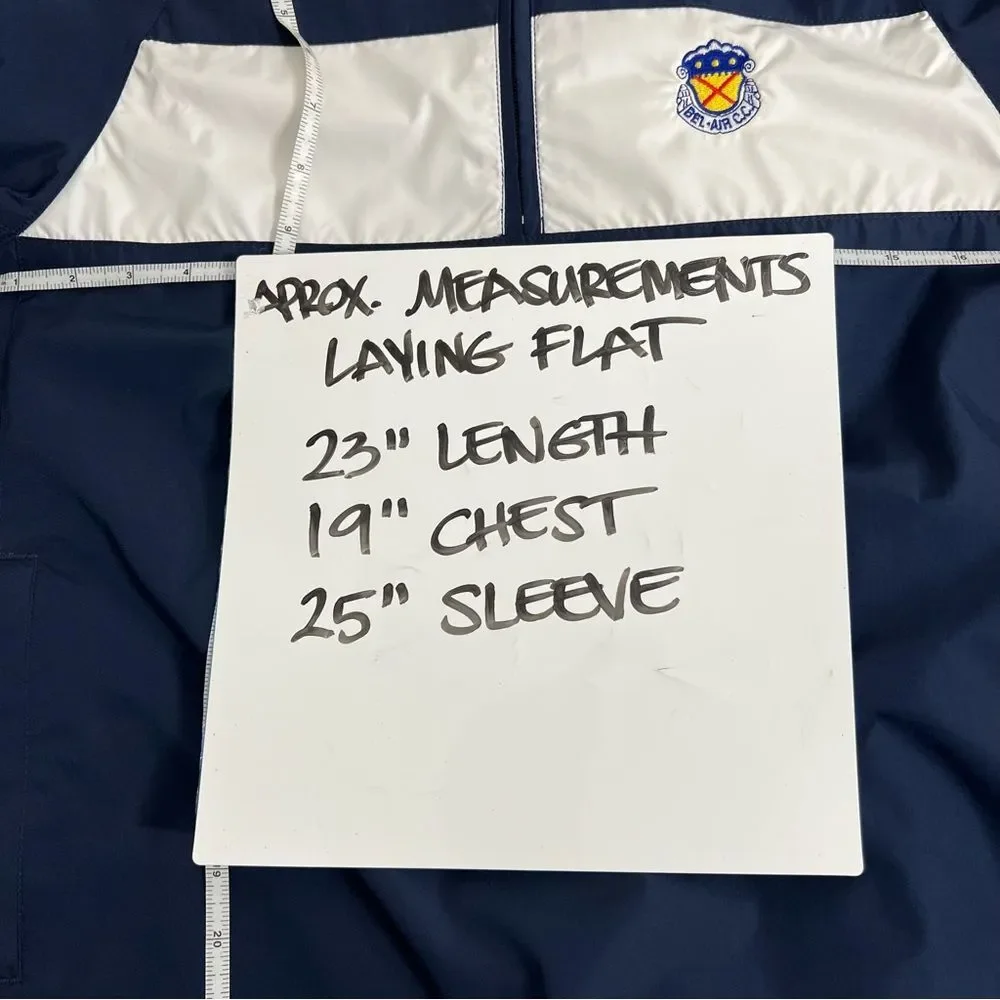 Bel Air Country Club Boys Size 9-10 Year Old Blue Quarter Zip Windbreaker Jacket